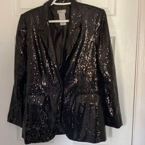 Black Sequin Blazer